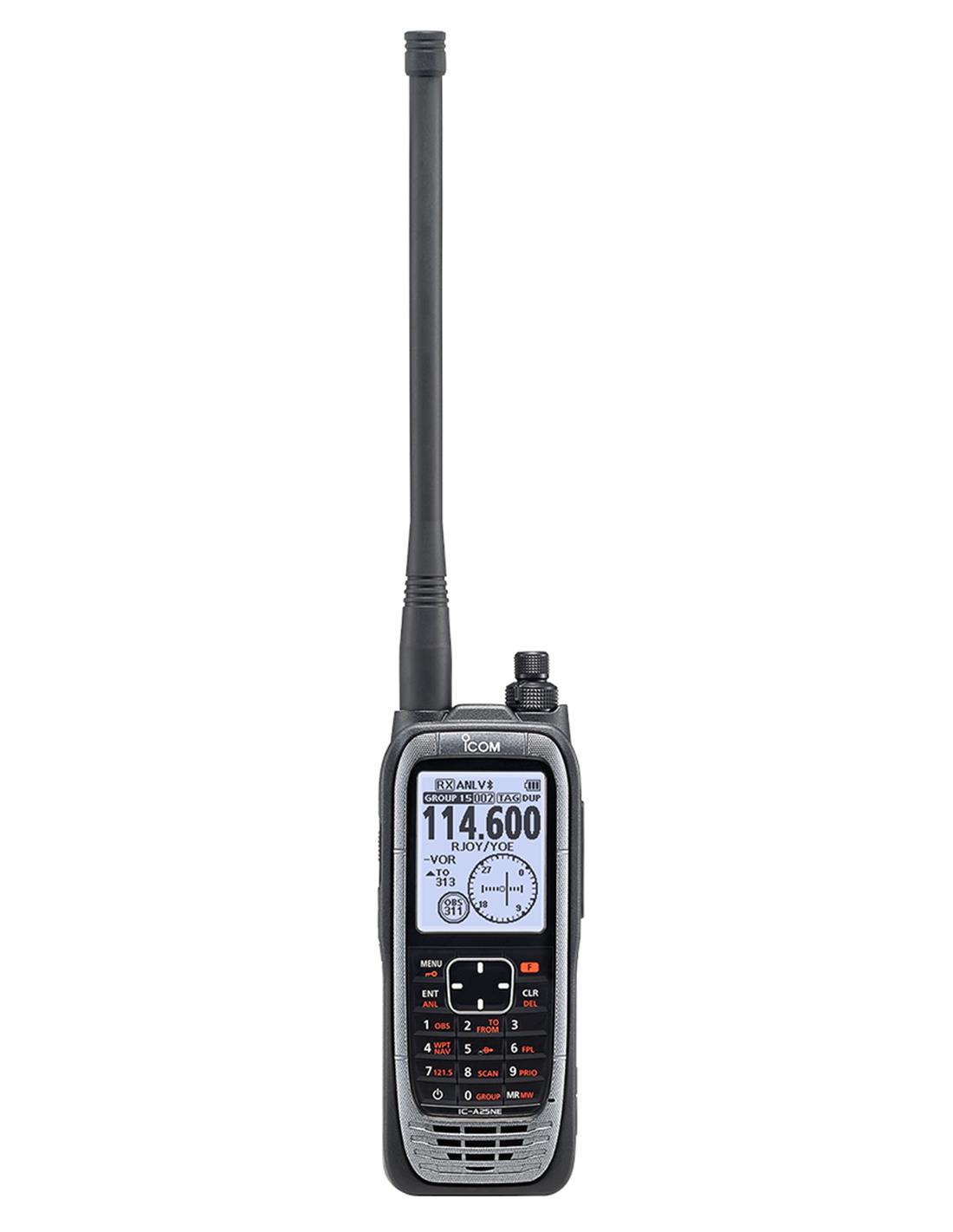 Walkie Icom IC-A25NE de banda aérea VHF de 300 canales