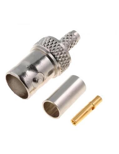 MT-1409-A conector BNC hembra para RG-58, Crimpar