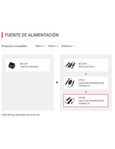 ICOM CP-23L Cable de mechero para vehículo 2