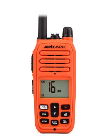 JOPIX MARINE JM616P NARANJA walkie banda marina VHF IP67 flotante