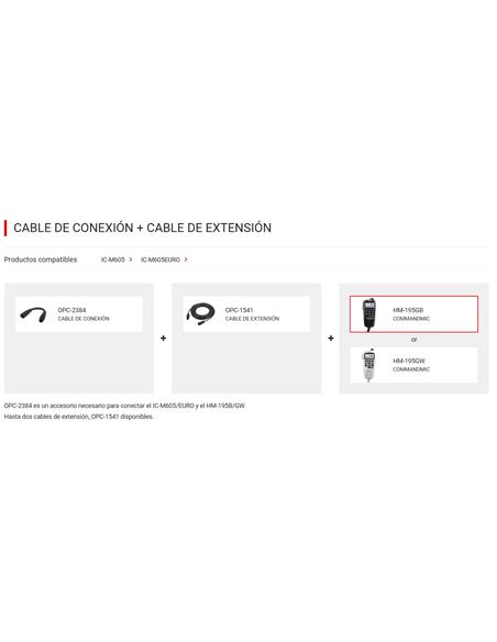 ICOM HM-195GB Micrófono 2ª estación Commandmic para emisoras marinas