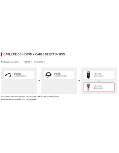 ICOM HM-195GW Micrófono 2ª estación Commandmic para emisoras marinas