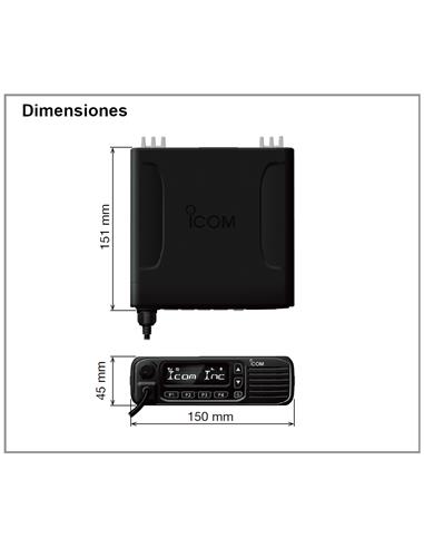 ICOM IC-F6130D NXDN  Emisora digital UHF de 25 W
