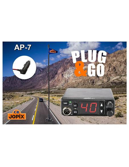 JOPIX AP-7 Emisora de banda ciudadana + Antena magnética MAG7