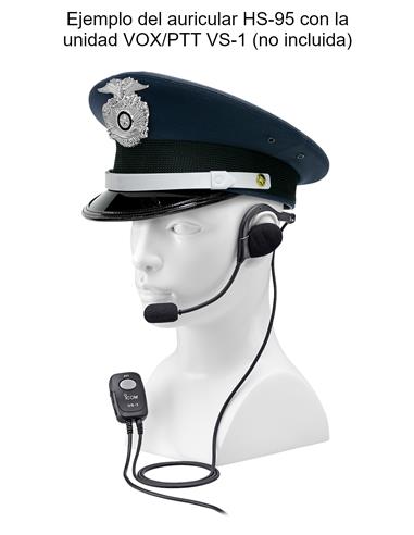 ICOM HS-95 Microauricular con soporte de nuca de 2.5 mm