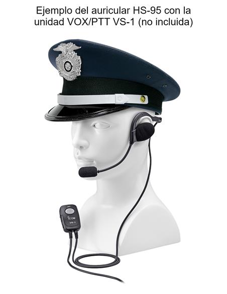 ICOM HS-95 Microauricular con soporte de nuca de 2.5 mm