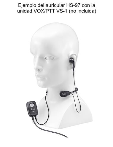 ICOM HS-97 Microauricular de laringe de 2.5 mm
