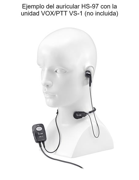 ICOM HS-97 Microauricular de laringe de 2.5 mm
