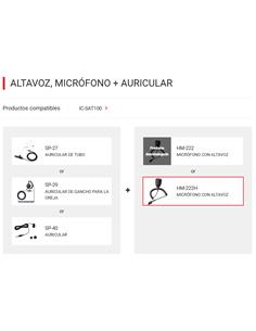 ICOM HM-222H Microaltavoz de mano IP68 para IC-85E 2