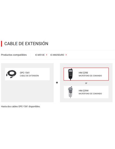 ICOM HM-229B Micrófono 2ª estación Commandmic para IC-M510E, IC-M605 EURO