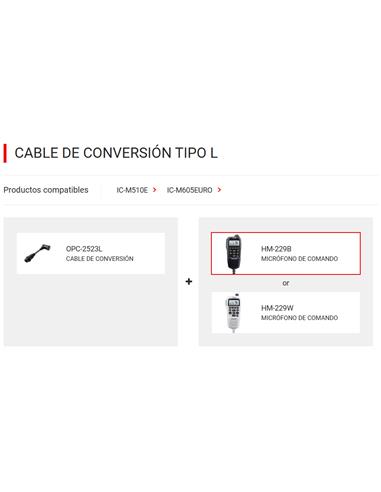 ICOM HM-229B Micrófono 2ª estación Commandmic para IC-M510E, IC-M605 EURO