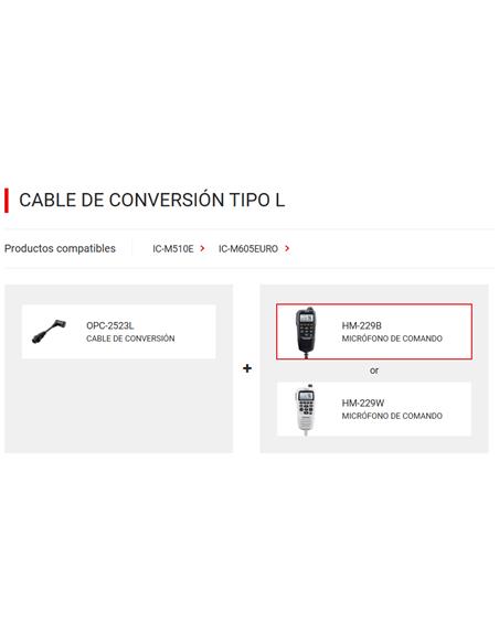 ICOM HM-229B Micrófono 2ª estación Commandmic para IC-M510E, IC-M605 EURO