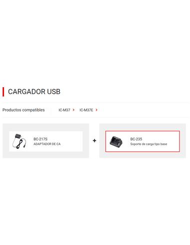 ICOM BC-235 Cargador de sobremesa para IC-M37E