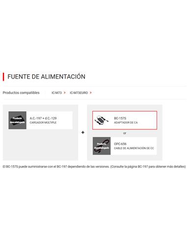 ICOM BC-157S Adaptador AC para BC-121