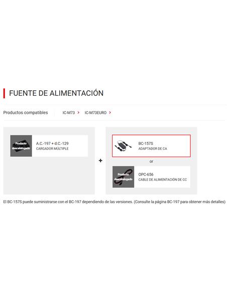 ICOM BC-157S Adaptador AC para BC-121