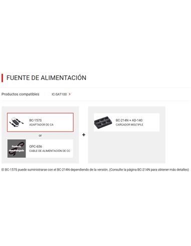 ICOM BC-157S Adaptador AC para BC-121