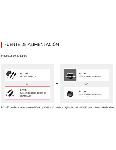 ICOM CP-23L Cable de mechero para vehículo