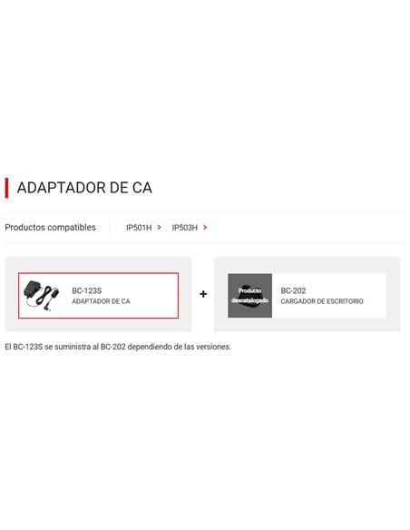 ICOM BC-123SE Adaptador de corriente CA