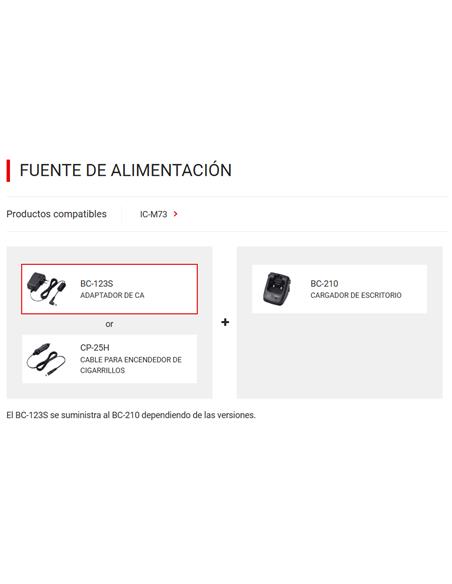 ICOM BC-123SE Adaptador de corriente CA