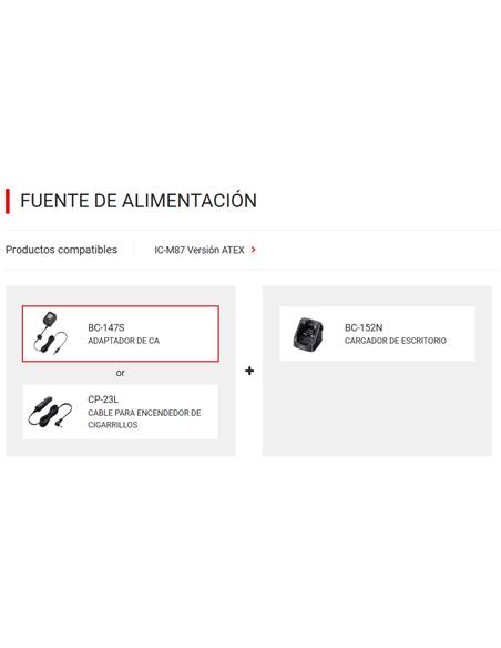 ICOM BC-147E Adaptor AC para BC-152N