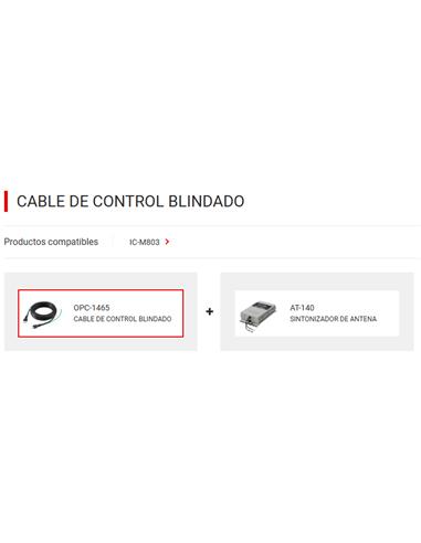ICOM OPC-1465 Cable de conexión para AT-141 (10m)