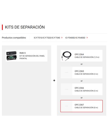 ICOM OPC-2367 Cable de separación para IC-F5400D/IC-F6400D