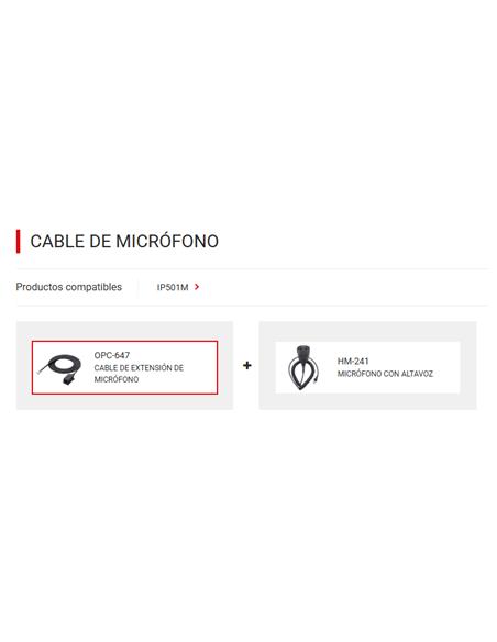ICOM OPC-647 Cable de extensión para micrófono de 2.5 m