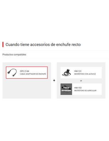 ICOM OPC-2144 Cable adaptador con conector recto a L