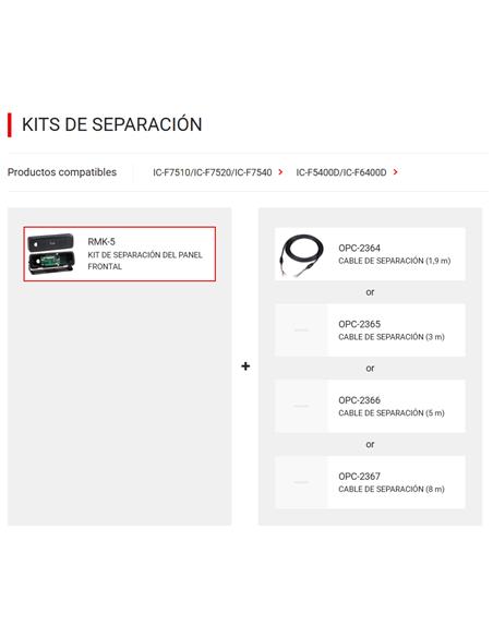 ICOM RMK-5 Kit separación frontal para IC-F5400D/IC-F6400D