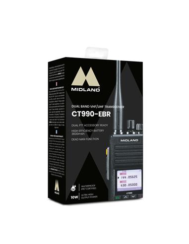 MIDLAND CT-990-EBR Walkie bibanda VHF/UHF