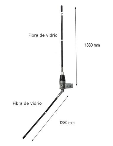 SIRIO BOOMERANG-27W Antena CB de balconera 2.23 m fibra de vidrio