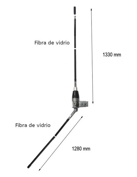 SIRIO BOOMERANG-27W Antena CB de balconera 2.23 m fibra de vidrio