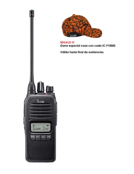 ICOM IC-F1000S walkie VHF 128 canales, IP67