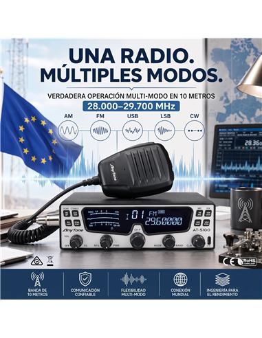ANYTONE AT-5100 Emisora móvil de 10 metros