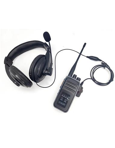 TEM12 Auricular casco PTT/VOX, micro boom, "k"