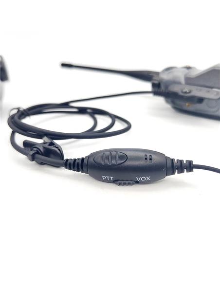 TEM12 Auricular casco PTT/VOX, micro boom, "k"